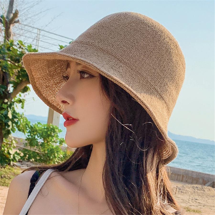 Brand New Summer Bucket Hat Women Fashion Travel Panama Female Trend Bucket Hat Lady Sunshade Breathable Sun Caps