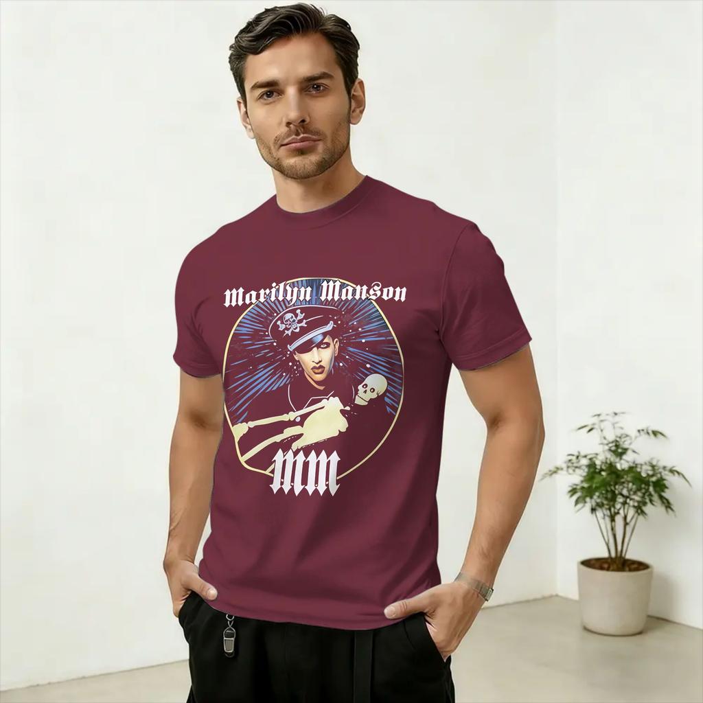 Marilyn Unisexson Band Holy Wood TShirts Unisex Vintage Cotton Tee Shirt Crewneck Short Sleeve T Shirt Printed Tops