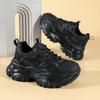 Thick Chunky Dad Sneakers Luxury Girls Walking Platform Shoes for Women Casual Leather Designer Vulcanized Brand Female Footwear