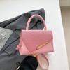Luxury Light Splicing Contrasting Color Crossbody Bag With Buckle Magnetic