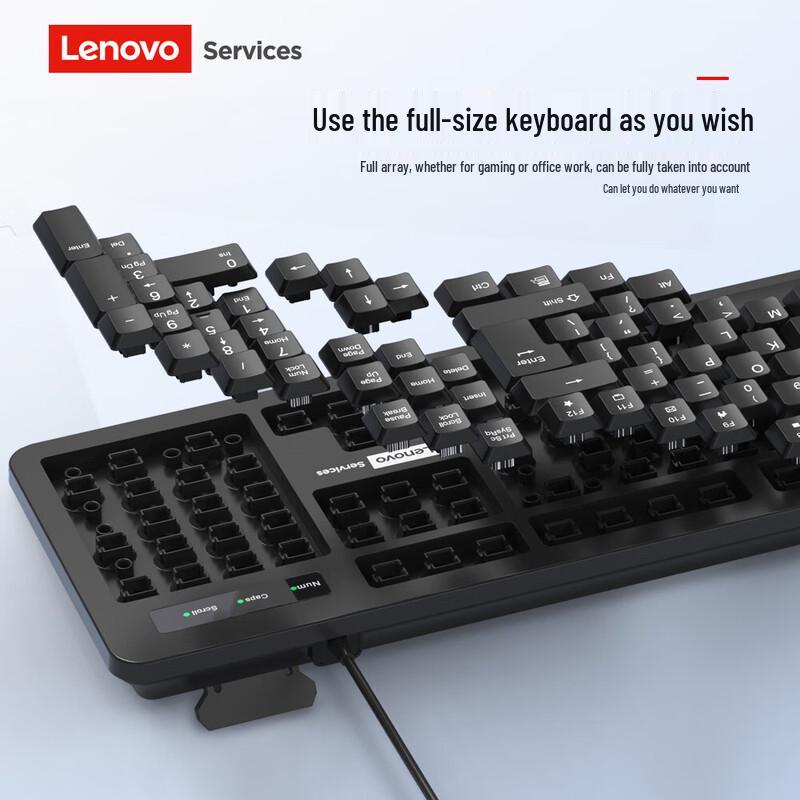 Lenovo KM101 Wired Keyboard Mouse Combo