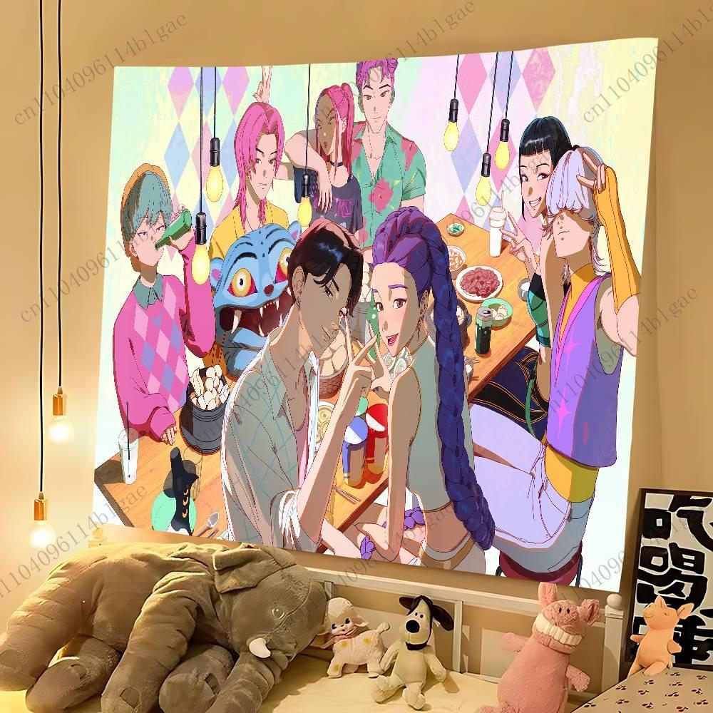 Kawaii Aesthetic Room Decor Item Unique Cartoon Photo Background Cloth Perfect for Bedroom Decoration Printing Wall Tapestry