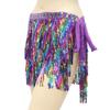New Belly Dance Layer Sequins Skirt Tassel Chain Belt Wrap Party Club Indian Latin Hula Dancer Dress Performance Hip Waist Scarf