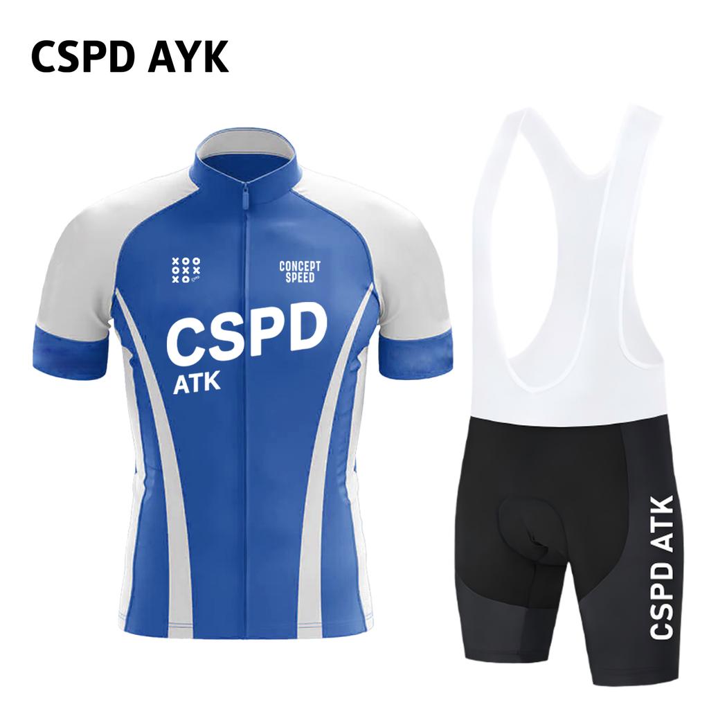 Men's Cycling Suit Set Summer Polyester Jersey Sports Shirt Breathable and Comfortable Mountain Bike Riding Bib