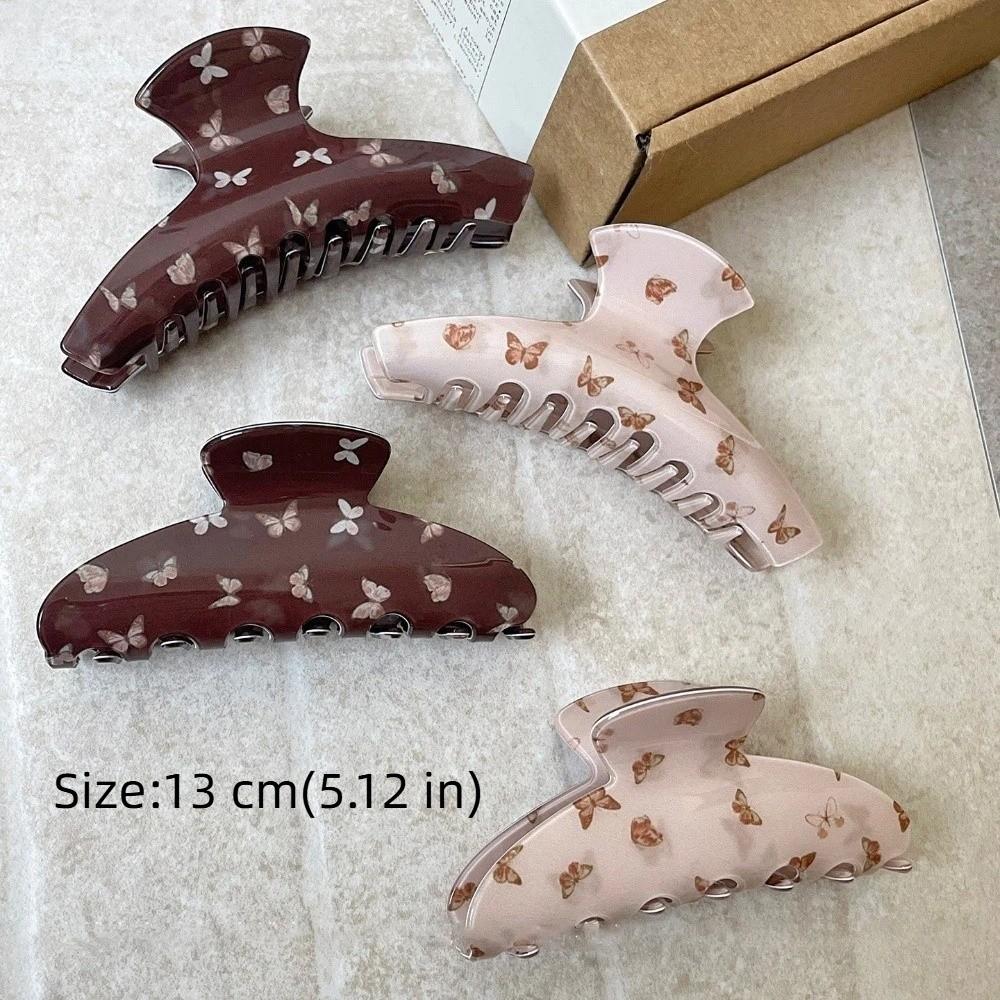 Pink Hair Claw Clip Butterfly Print Large Claw Clip New Hair Clip Headdress