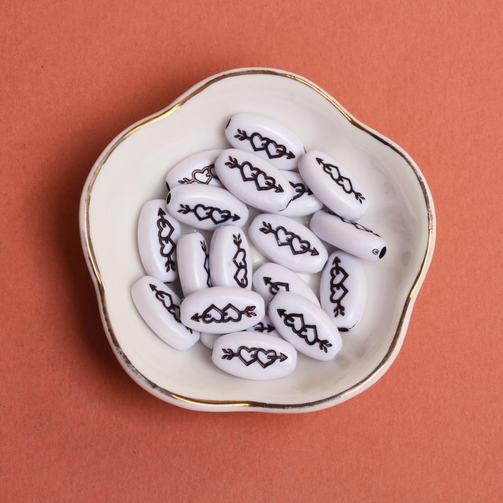 Товары для вечеринок 10 шт. бисерные аксессуары одна стрела через сердце модный брелок браслет ожерелье ручная работа своими руками изготовление ювелирных изделий свободные бусины