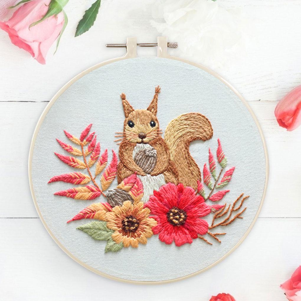 Стартовый набор для вышивания с напечатанным рисунком. Инструменты для самостоятельной вышивки для начинающих.