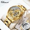 Luxury Men's Dragon Pattern Luminous Embossed Hollow Mechanical Watch High-End Business Gift Automatic Wristwatch