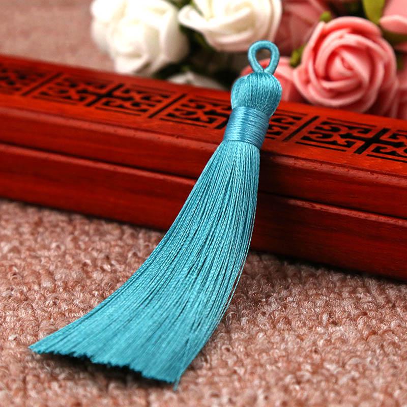 Creative Crafts 1PC/1Pair New Hot DIY 8cm Jewelry Accessories Bookmark High Quality 25 Colors Handmade Bohemia Long Silk Tassel for Earrings