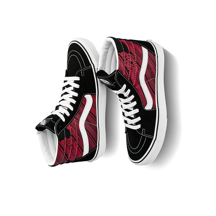 Vans Sk8 Высокие кеды для скейтборда Унисекс Кроссовки Черные Красные VN0A4U3C2C5