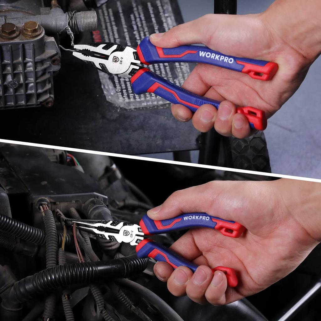 WORKPRO плоскогубцы плоскогубцы 3 шт. крепкие радио диагональные режущие прочные домашние автомобильные стальные проволочные режущие наборы, набор, набор, плоскогубцы, плоскогубцы, плоскогубцы, кусачки,