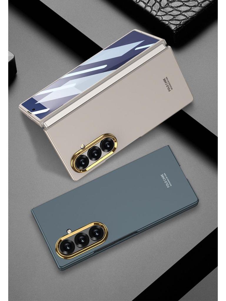 Женский матовый чехол-накладка с ощущением кожи для Samsung Z Fold7, трансграничный
