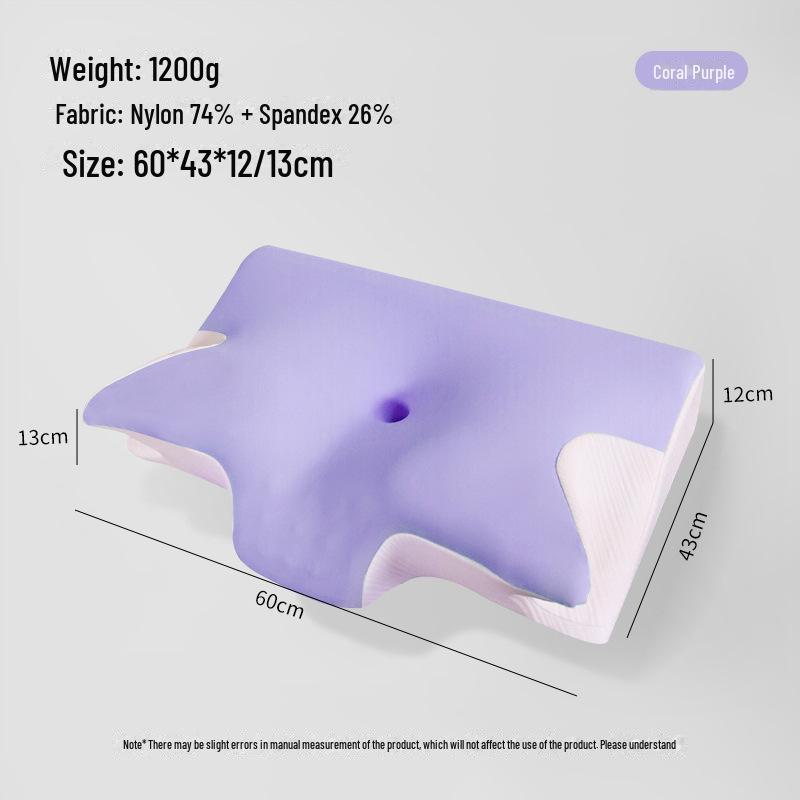 Memory Foam Cervical Support Pillow for Side Sleepers - Slow Rebound, Non-Collapse Design