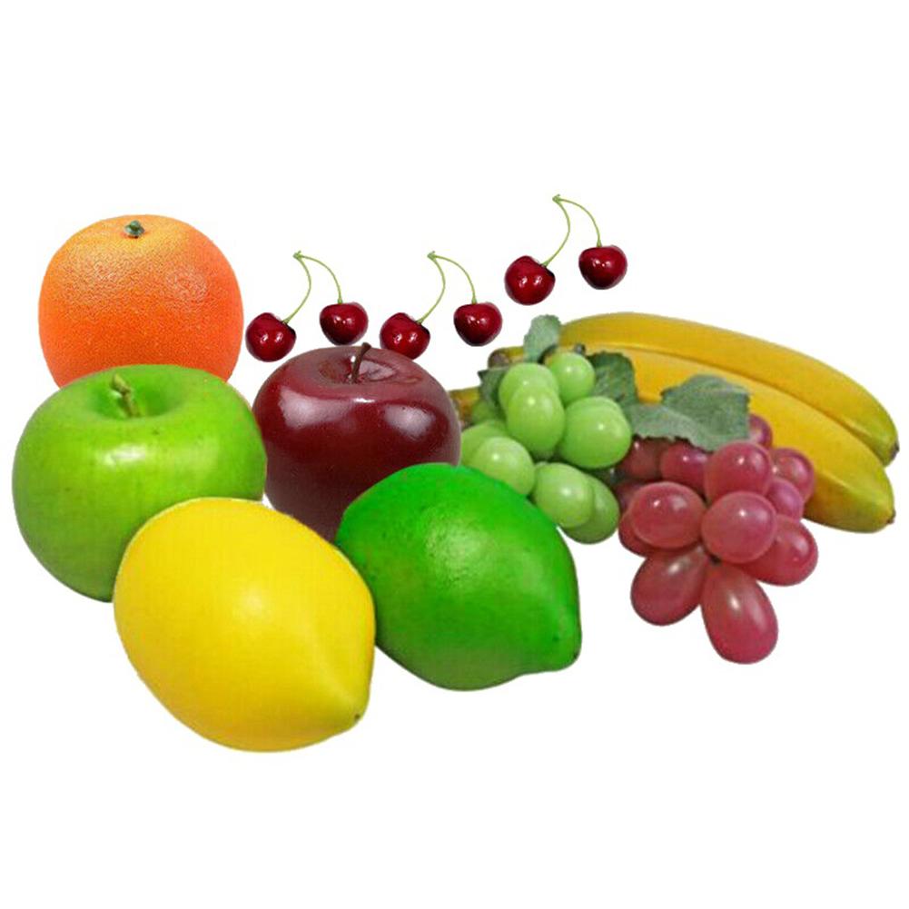 12 шт. Реалистичный набор ручной работы из искусственных фруктов и овощей для украшения вечеринки, реквизит для фотосъемки еды, аксессуары