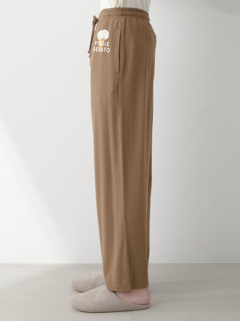 Gelato Pique HOMME Rayon Double Gelato Logo Long Pants PMCP254944 BRW Men's