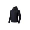 Li-Ning Fitness Series Solid Color Logo Print Zip Hoodie Long Sleeve Jacket Men Jackets Black AFDT025-1