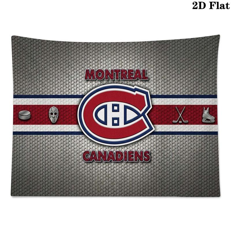 Montreal Canadiens Wall Tapestry Aesthetic Wall Hanging Printed Fabric Blanket Decorative Tapestries for Bedroom Living Room Home Decor