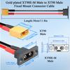 Кабель XT90E-M Папа на XT90 Папа 30см 10AWG Позолоченный с Креплением на Панель, Защитным Колпачком – RC Адаптер для Lipo Аккумулятора