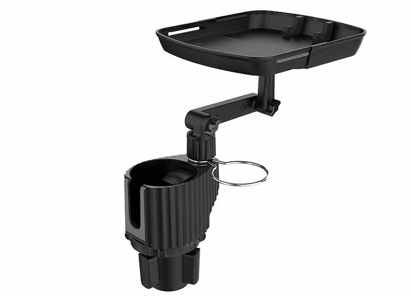 360 Rotating Adjustable Car Drink Cup Holder with Tray Multifunctional Storage Car Cup Mount Holder Expander for Car
