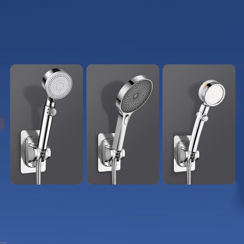 Самоклеящийся держатель для душевой штанги и лейки, регулируемый, настенный, фиксированная базовая пластина, кронштейн для аксессуаров для ванной комнаты