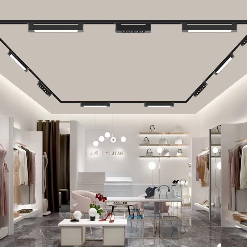 Накладной трековый светильник, прожектор рельсового типа, освещение магазина, суперяркий слайдер, домашний прожектор для магазина одежды с яркими цветами