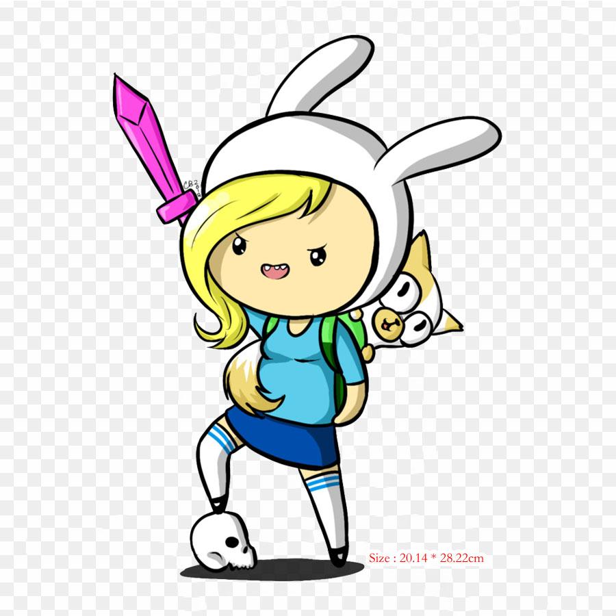 Chibi Fionna Finn The Human Jake The Dog Iron On Heat Transfer Printing Vinyl Patches Sticker for Clothes DIY Appliques Washable Patches