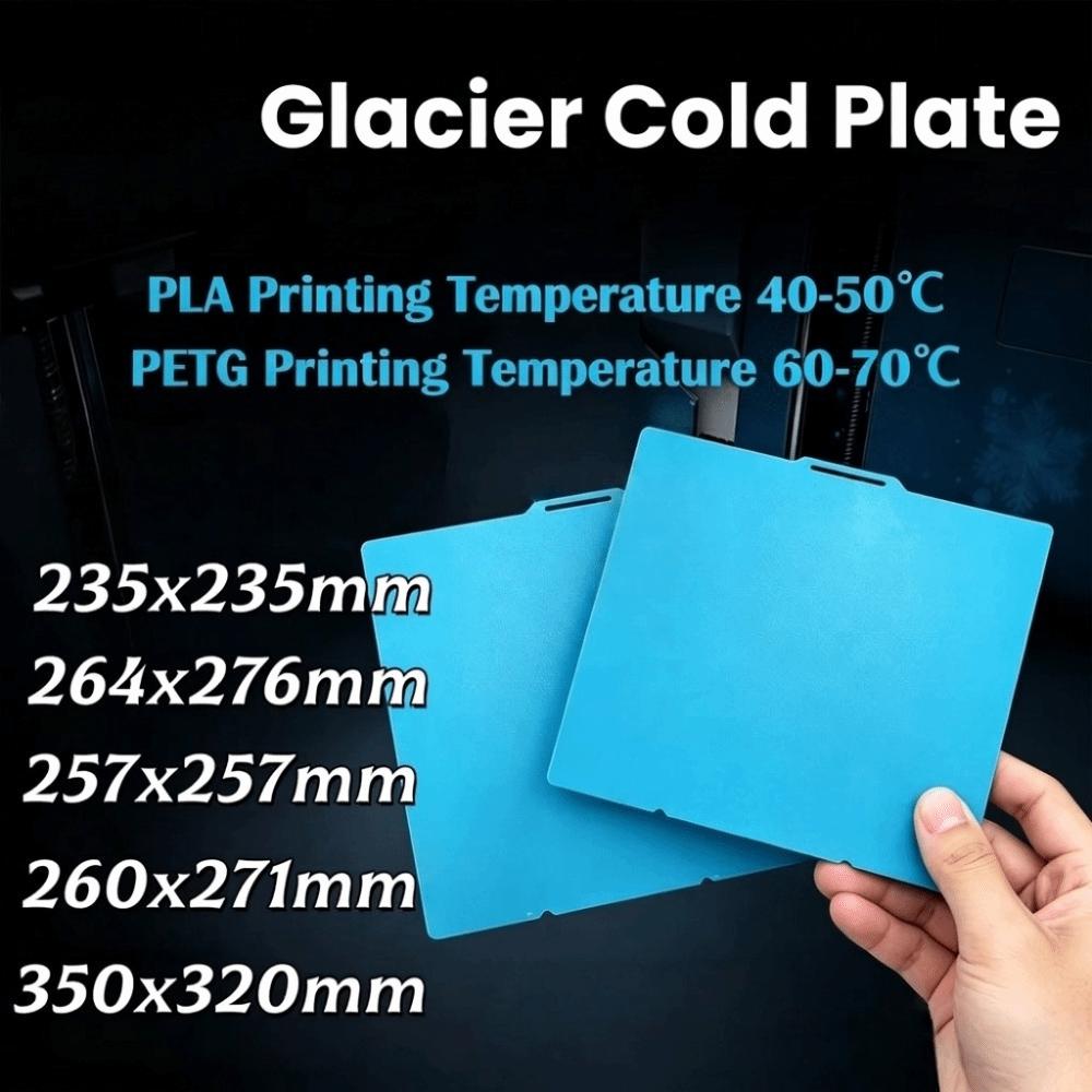 1PCS Double-Sided Cold Build Plate for Bambu Lab X1C/X1E/P1P/P1S/A1/P2S/X2D Anycubic Kobra S1/S1C