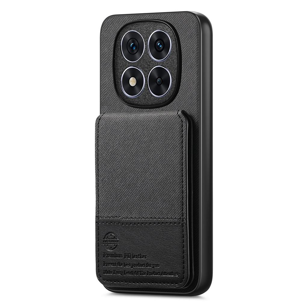 Чехол для Xiaomi Redmi Note 14 Pro+ 5G Тканевая текстура Кожа+ПК+ТПУ Блокировка RFID Чехол для телефона с держателем для карт