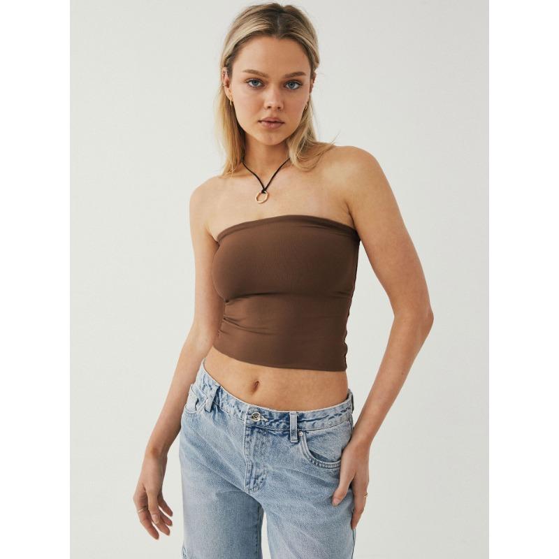 Y2K Бюстье Внутренняя женская утягивающая худая майка для девочек Сексуальная нижняя рубашка