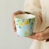 Hand-Painted Rose Ceramic Tea Cup Set - Elegant Women's Host Collection