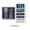 6rolls Merry Xmas Washi Tapes Set Gold Stamping Adhesive Masking Tape Christmas Decoration Stickers for Album Gift Packing