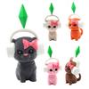Милая статуэтка кошки 3D-печать, кошка с качающейся головой на пружине для приборной панели автомобиля, домашнего офиса, рабочего стола, коллекционный животный орнамент для игры