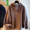 Осень-зима Новые модные толстовки с капюшоном с длинным рукавом Женская одежда Повседневная корейская универсальная теплая простая трендовая одежда Топы