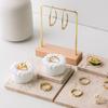 Vintage Plaster Ring Holder White Gypsum Ring Display Rack Cake Shape Ring Stand  High Quality