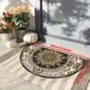 2D Floral Printed Door MATS, Corridor Carpet MATS, Absorbent Crystal Velvet Carpets, Suitable for Bathrooms, Doorways, and Bedrooms