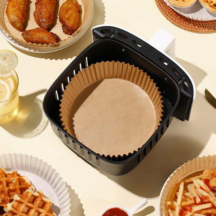 INF Papier jetable pour friteuse à air 50 pièces Marron