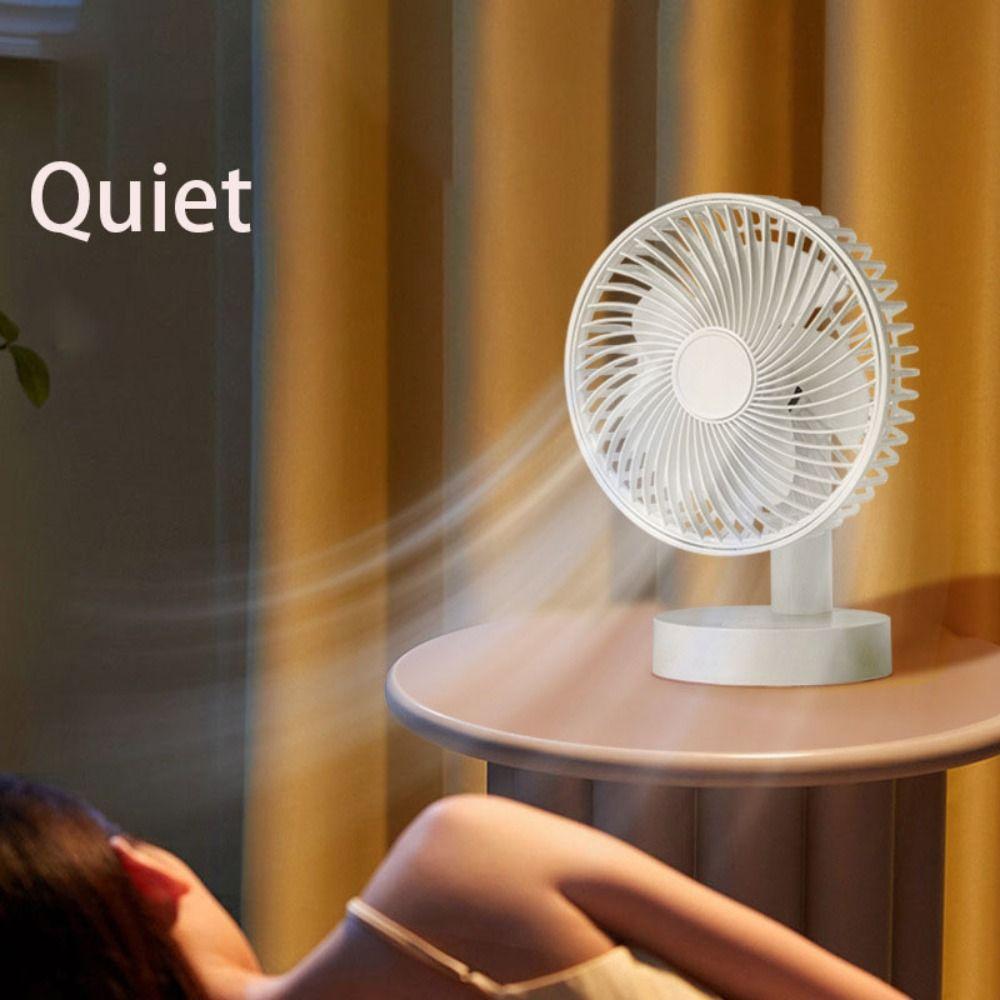 Plastic USB Rechargeable Fan Adjustable Height Desktop Fan New Mini Electric Fan Summer