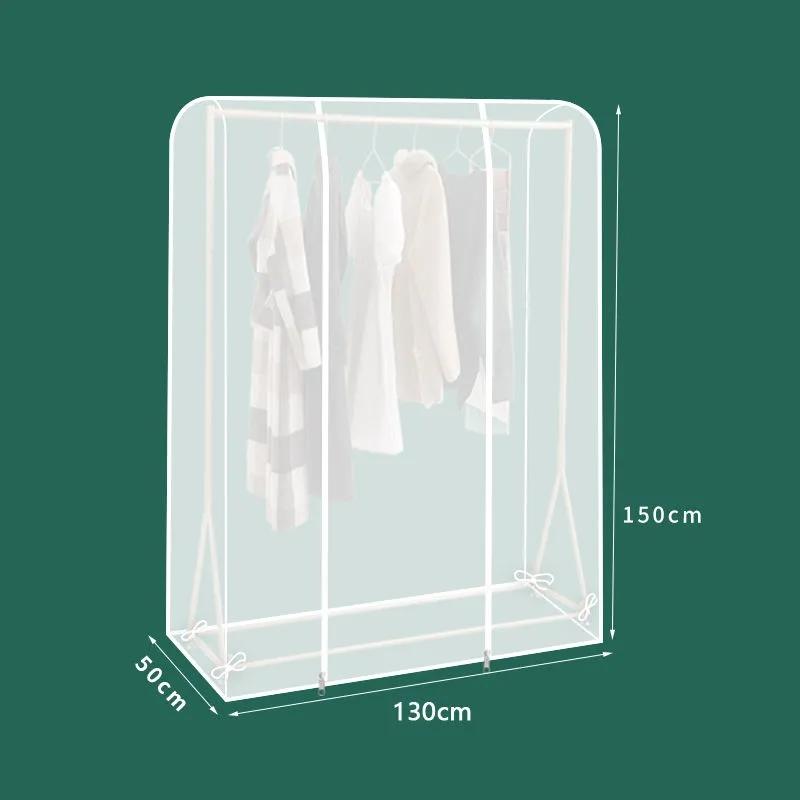 Бытовая напольная вешалка Прозрачный пылезащитный чехол PEVA Stereo Утолщенные пылезащитные чехлы Большая вместимость Чехол для хранения одежды от пыли