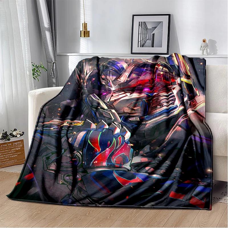 HD Robot GUNDAM Cartoon Soft Flannel Blanket for Bed Bedroom Sofa Picnic,Throw Blanket for Cover Office Christmas Gift Kids