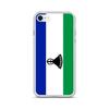 Coque iPhone - PIXELFORMA - iPhone 7 - Drapeau Du Lesotho - Protection Complète - Silicone Souple