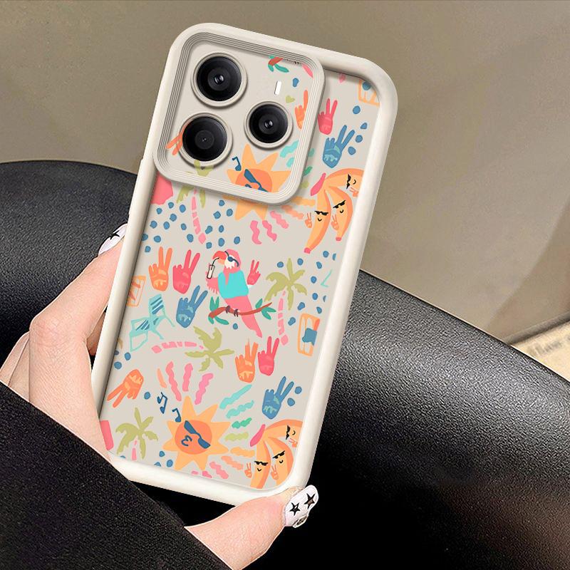 Colorful Cartoon Pattern Case For Xiaomi Redmi Note 14 13 Pro 5G 4G 12 11 Funda Xiaomi 14T 13T 11T Pro Shockproof Bumper Silicone Cover
