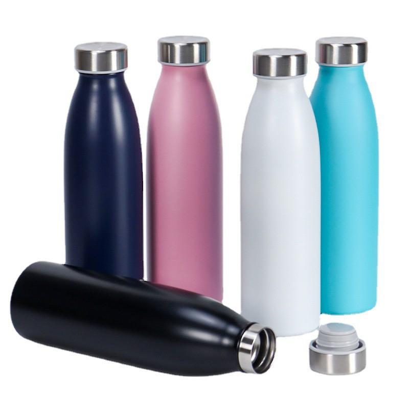 Stainless Steel Vacuum Insulated Travel Mug 500ml 750ml Women Men Outdoor Office Portable Simple Design