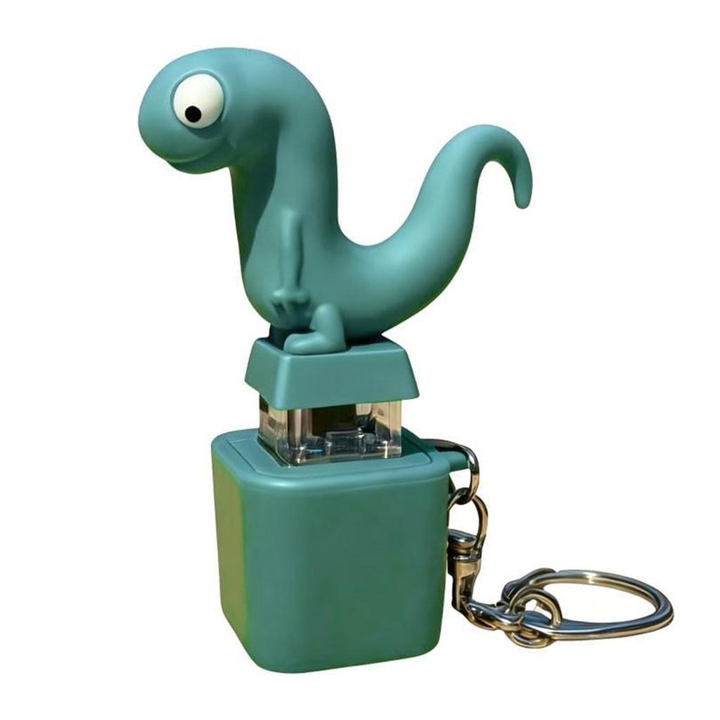 Funny Lizard Button Sound Keychain with LED Light Rechargeable Lizards Keychain Portable Stress Relief Fidget Toy for Adult Kids