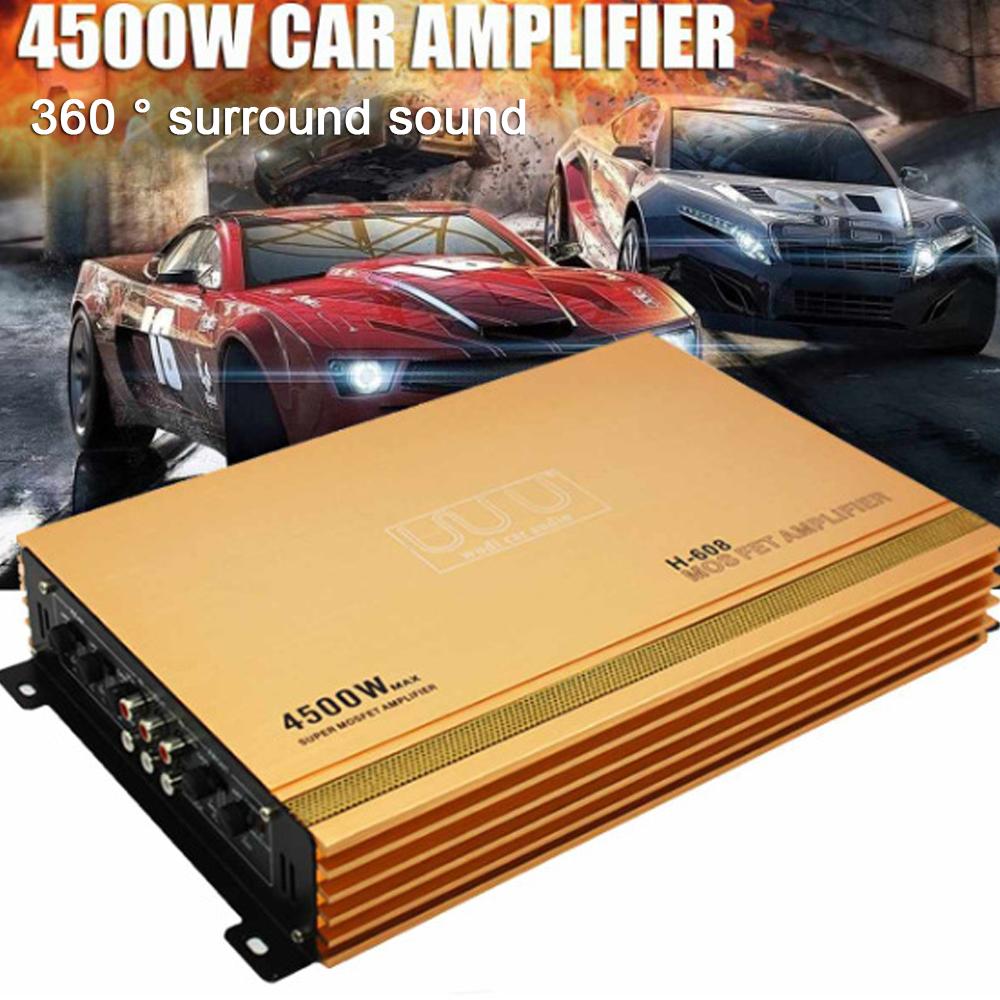 4-Channel O Power Amplifier 4500W High Power Amp. Four-Way 12.0V Car Stereo Power Amplifier