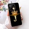 Чехол для Realme 16 Pro Милая Корона Буква Мягкий Черный Силикон ТПУ Задняя Крышка Телефона Для Realme16Pro 16Pro+ Плюс Ударопрочный Чехол