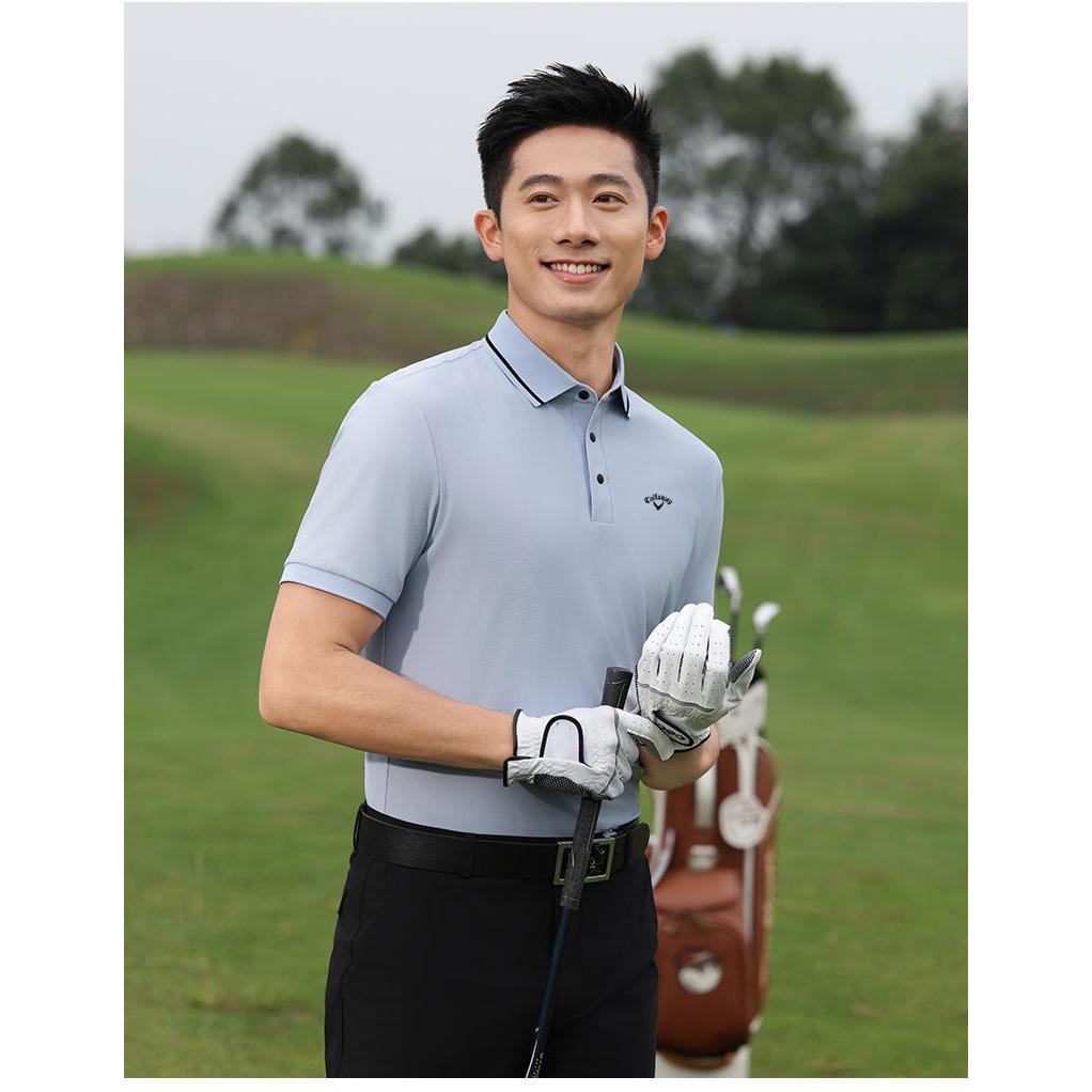 Callaway 2025 Летняя вышивка Высокое качество Гольф Досуг Спорт Стиль Солнцезащитный антибактериальный поло рубашка