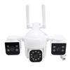 Wireless Security Camera Three Lens 1MP HD 360 Degree Pan Tilt 2 Way Talk Outdoor Surveillance