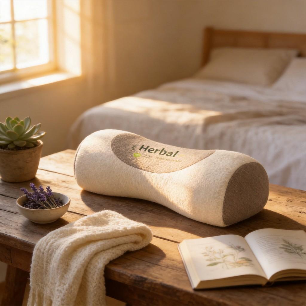Traditional Buckwheat Filled Neck Pillow For Sleep And Cervical Support