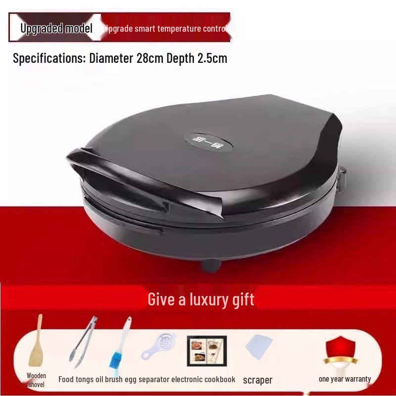 Глубокая электрическая двусторонняя сковорода для блинов и гриля с автоматическим отключением