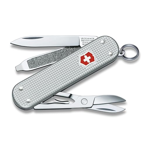 Victorinox Классический швейцарский армейский нож SD ALOX, многофункциональный нож, ножницы для кемпинга с плоской отверткой, оснащенный пилочкой для ногтей Swiss